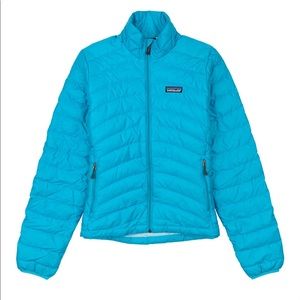 Patagonia down sweater jacket in turquoise